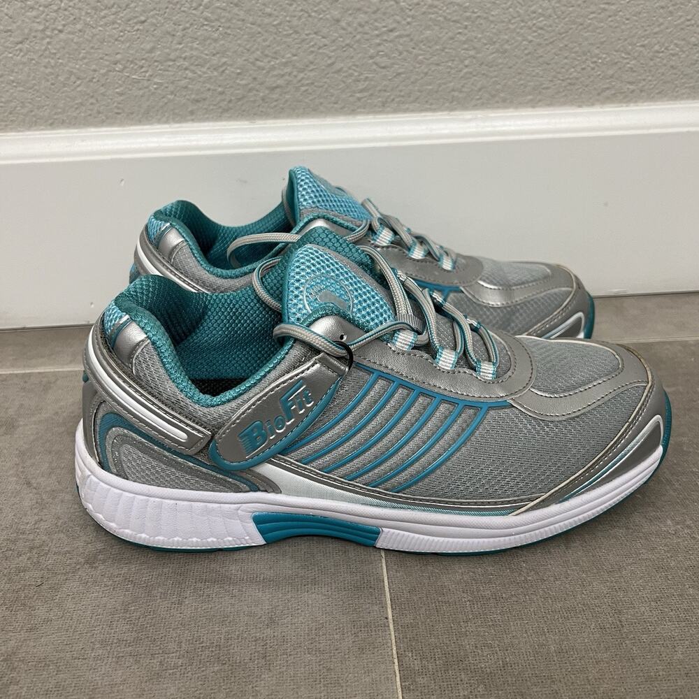 Orthofeet Verve Womens Size 9.5D Silver Teal Orthopedic Sneaker Shoes 975